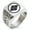 Silver, variant on Stainless Steel Matsumae Samurai Crest Geometric Pattern Biker Style Polished Ring