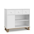 thumbnail image 4 of Storkcraft Modern Infant Nursery Changing Table Dresser, White with Vintage Driftwood, 4 of 8