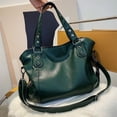 thumbnail image 1 of LHSHID Solid Color Quality Soft Leather Crossbody Handbag Lady Travel Tote Bag Big Black Shoulder Bags for Women Large Hobo Shopper Bag, 1 of 6