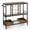 Rustic Brown, variant on Resenkos 3 Tiers Bar Cart on Wheels with Glass Racks-Rustic Brown, Storage Rack Microwave Oven Stand for Spices, Pots, and Pans
