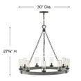 thumbnail image 3 of 9 Light Large Outdoor Low Voltage Hanging Lantern in Rustic Style 30 inches Wide By 27.75 inches High-Sequoia Finish-Led Lamping Type-E26 Medium, 3 of 8