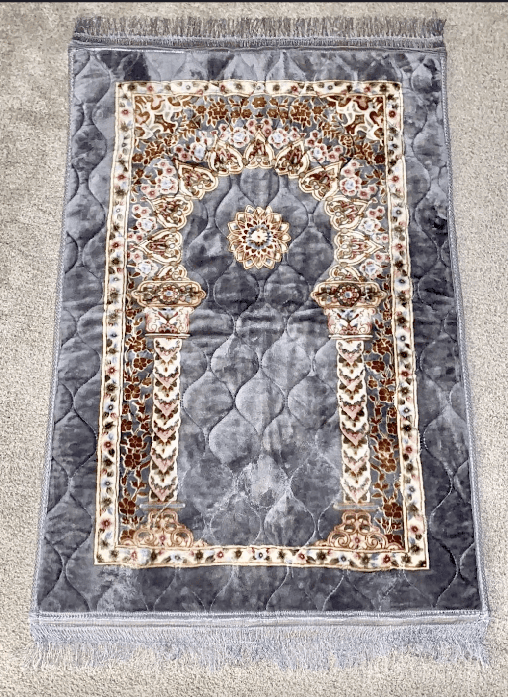 Luxury Line 2 Double Padded Multicolor Orthopedic Prayer Mat from