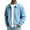 Blue, variant on Mens Corduroy Jackets Lapel Collar Long Sleeve Shirt Jacket Lightweight Zipper Shacket with 3 Pockets Casual Basic Shirts Athletic Tops Soft Retro Style T-Shirts Comfy Outerwear
