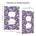 thumbnail image 3 of KLL daisy Skull red flower Pattern Electrical Outlet Covers, 3" x 5" 1 Pack Electric Receptacle Plug Covers for Decorator Receptacle Outlet & Switch-Style S, 3 of 6