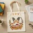 thumbnail image 4 of allydrew Zippered Canvas Tote Bag, Reusable Grocery Shopping Bag, Butterfly and Moon, 4 of 4