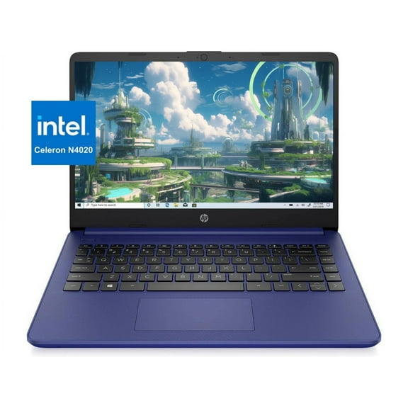 New HP 14" HD Display Student and Business Laptop, Intel Celeron N4020,4GB RAM, 64GB eMMC,Webcam,HDMI, Wi-Fi, RJ-45, Windows 11 Home, Blue
