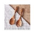 thumbnail image 3 of 2pcs Cuchara De Madera + Tenedor Para Ensalada Cocina Xtellar cafe, 3 of 4