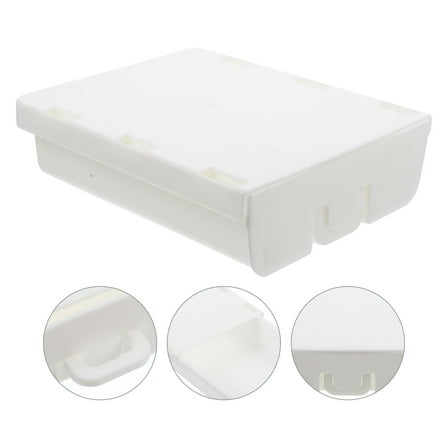 WASHWEPE Desk Drawer Organizer White 1Set 9x7.1x2.4In