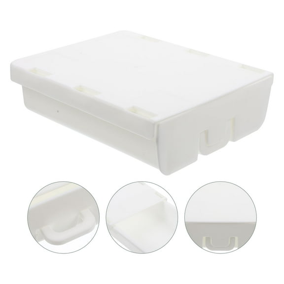 WASHWEPE Desk Drawer Organizer White 1Set 9x7.1x2.4In