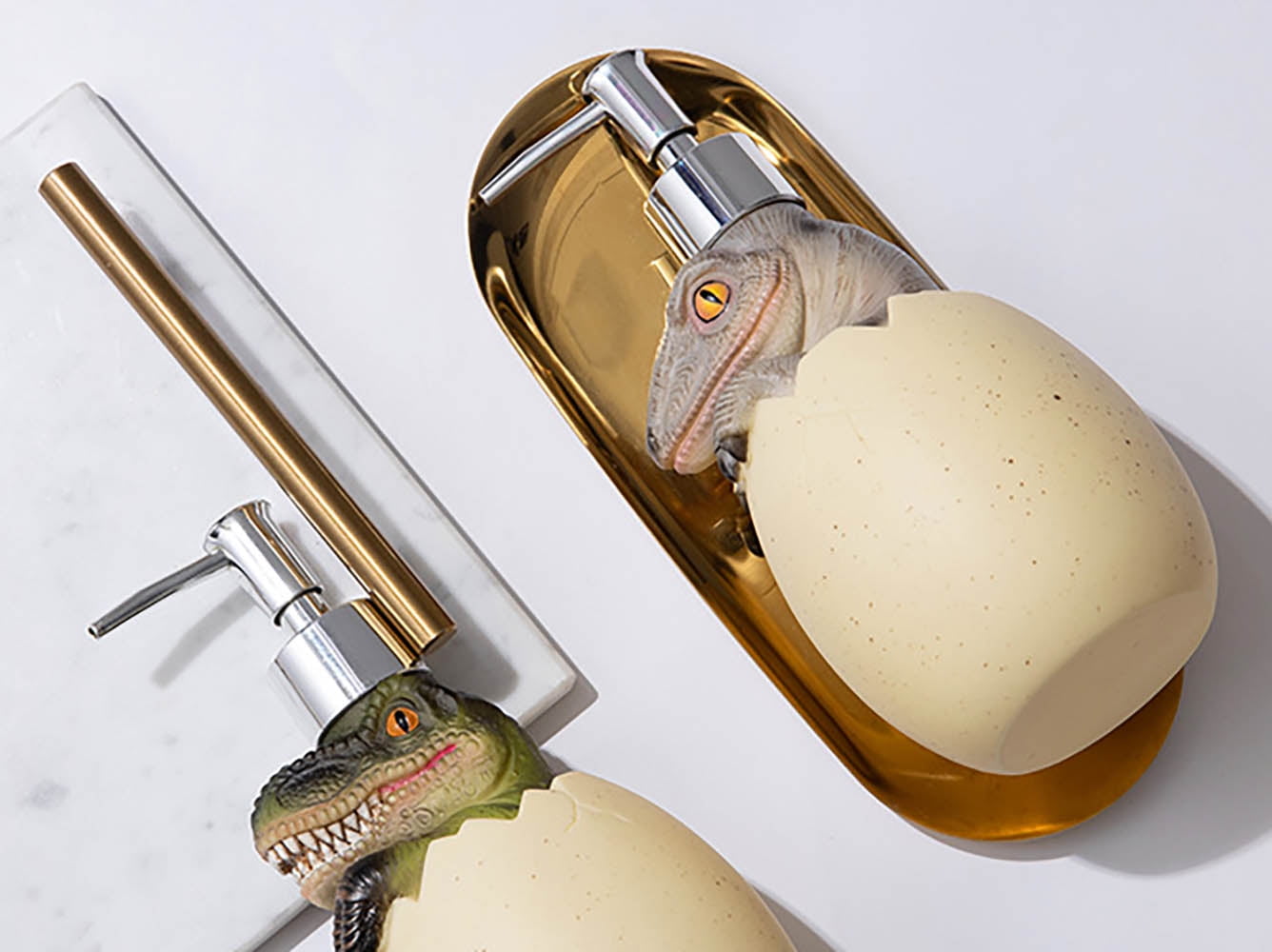 WiMiFar Dinosaur Tyrannosaurus Rex Triceratops Velociraptor Soap Dispenser, 560ml