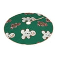 thumbnail image 2 of Bingfone Christmas Tree Skirt Mat Christmas Decoration Interior 48"-Gingerbread Snowman Cookies, 2 of 8
