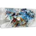 thumbnail image 2 of Designart 'Motorcycle Headlight Watercolor ' Contemporary Canvas Art Print, 2 of 3