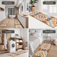 thumbnail image 5 of Brown Geometric Quatrefoil Pattern Kitchen Rugs Sets Of 3,Kitchen Runner Rugs Non Skid Washable,Decorative Kitchen Floor Mats for Kitchen,Sink,Laundry,17"x30"+ 17"x47" + 17"x59", 5 of 6