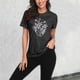 thumbnail image 1 of MKLEKYY Playeras Mujer Casual Camiseta Holgada De Manga Corta Con Estampado De Corazón Para Mujer Talla M, 1 of 3