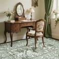 thumbnail image 3 of GlowSol 5'x7' Area Rug Botanical Cottagecore Indoor Rugs Washable Low Pile Non-Slip Accent Rugs for Living Room Bedroom, Gray Fog Green, 3 of 7