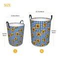 thumbnail image 3 of Sikiie Sunflowers Print Round Dirty Clothes Basket, Waterproof Standing Foldable Storage Basket, for Laundry Room, Bedroom, Bathroom Storage-Medium, 3 of 6