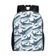 thumbnail image 1 of Fotbe Cute Shark Mochila de Viaje para Laptop, Mochila Ejecutiva Delgada y Resistente 15.6", 1 of 8