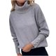 thumbnail image 2 of Puntoco Suéter De Mujer Cuello Alto Suéter De Manga Larga Suéter De Color Sólido Top Liquidación De Navidad Puntoco Puntoco-636, 2 of 8