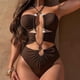 thumbnail image 2 of Traje de Baño de Playa Dividido sin Espalda de Bikini de Corte Alto de Mujer, Bikinis Unidos de Moda Casual para Piscina Y Vacaciones, 2 of 7