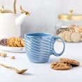 thumbnail image 5 of (2 pack) Thyme & Table Blue Pearl Swirl Mug 17.6 fl oz, Stoneware, 5 of 7