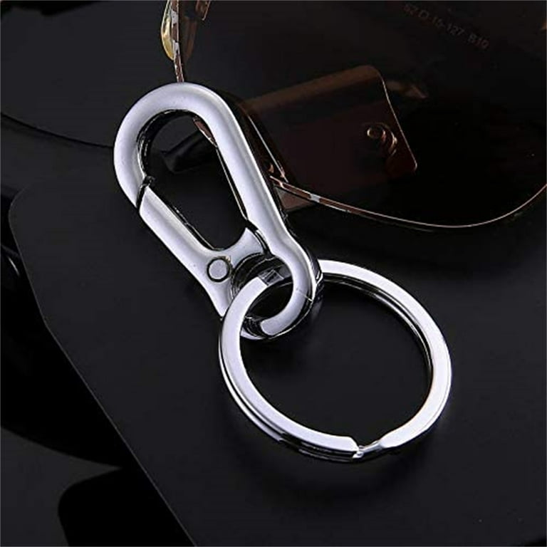 Two-ring keychain with carabiner hook