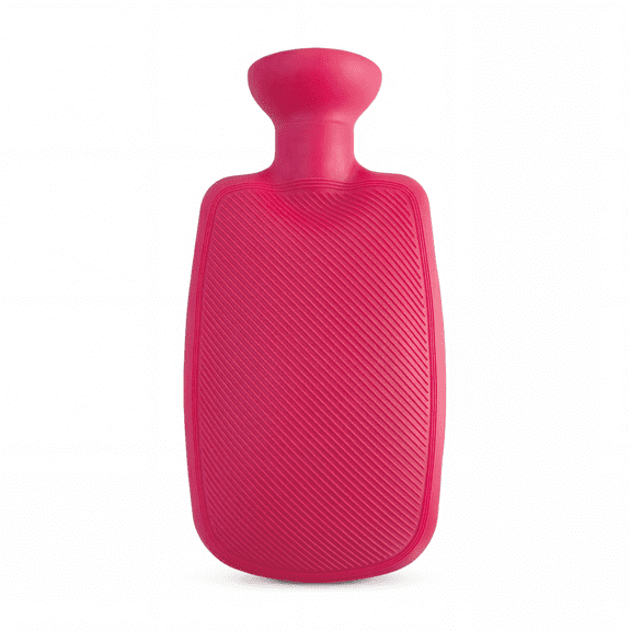 Hot Water Bottle(Silicone ), BPA Free,Durable Hot Water Bag for Pain Relief for Neck Shoulder,Hot Compress and Heat Therapy,Red,2L,BYVOV