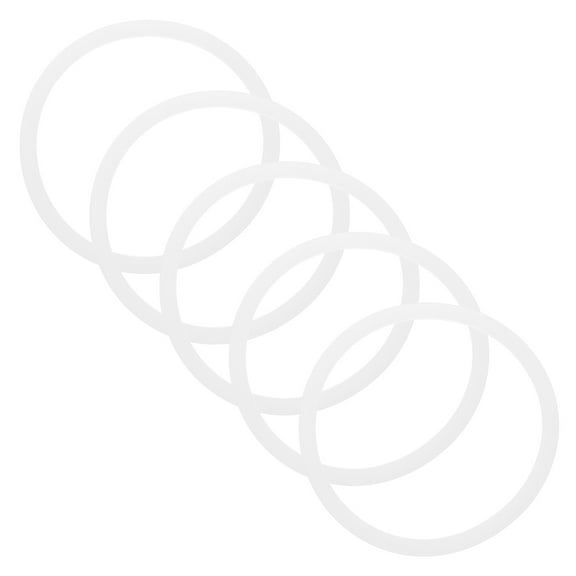 HIAKDOFT 5Pcs Silicone Gasket Ring for Water Bottle Gasket White 2.8x2.8x0.1in