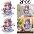thumbnail image 1 of Juego 2 Decoraciones Escritorio Con Pintura Diamantes Redondos Y Forma Especial Muñeco Nieve Invierno (#4), 1 of 4