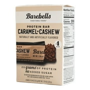 Barebells Protein Bars with 20g High Protein, 1.9oz Bars, Caramel Cashew - 4 Count