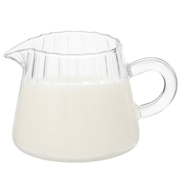 Small 150ml Glass Pitcher Creamer Milk Frothing Mug Syrup Coffee Breakfast Cup for Kitchen
