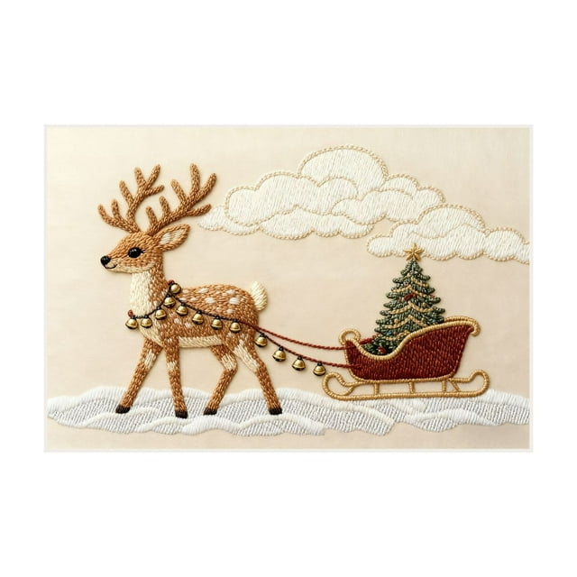 Christmas Door Mat Embroidered Absorbent Non-Slip Entrance Mat