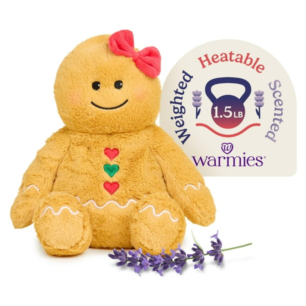 Peluche térmico Warmies Gingerbread Girl, 33 cm, 0,9 kg, perfumado