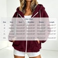 thumbnail image 3 of PRINxy Women's Cozy Sherpa Long Sleeve Hooded Full Zip Jacket with Drawstring and Side Pockets for Fall Winter Casual Wine XL, 3 of 7
