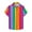Multicolor 7, variant on ZRGHAOYLQ Mens Summer Rainbow Striped Shirt Short Sleeve Big and Tall Plus Size T Shirts Comfy Lapel Collar Button Down Shirt Hawaiian Going Out Beach Vocation Tops
