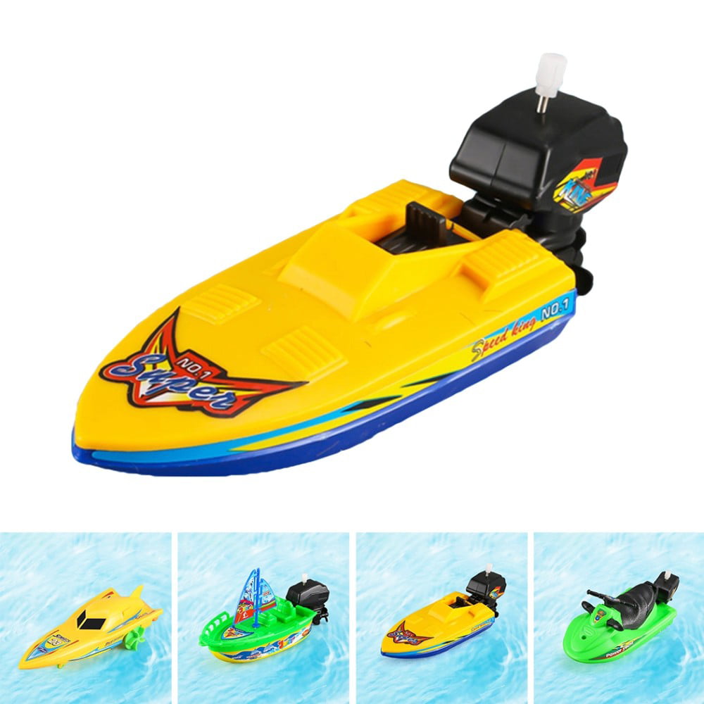 Bathtub Fun Boats Toys Wind Up Water speed boat Toy Kids Educational Toys 