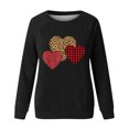 thumbnail image 4 of Qiopertar Mode Femmes Imprimé Col Rond Pull Tops Manches Longues Blouse Confortable Chandail en Molleton Offres de la Semaine Liquidation Moins de 5$ jusqu'à 90 % de Réduction, 4 of 4
