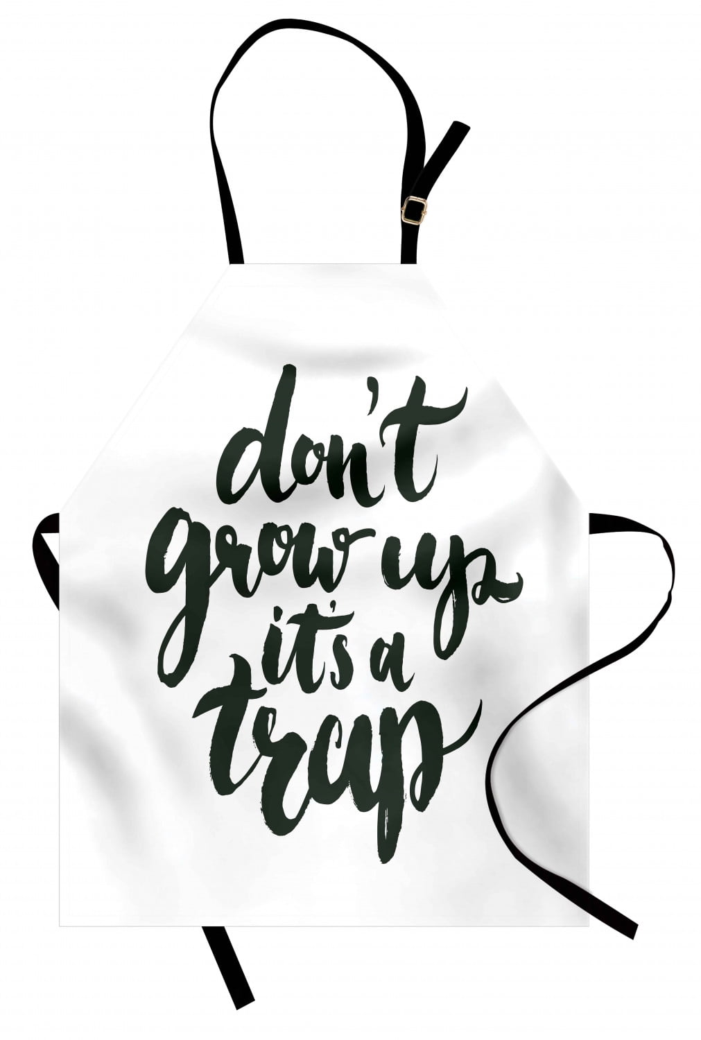 UNISEX BLACK PRINTED NOVELTY APRON GARDENERS DON'T GROW OLD THEY JUST GO TO POT 