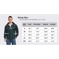 thumbnail image 5 of GIRUNS Men's Plaid Shirts Jacket Fleece Flannel Lined Long Sleeve Shirts Sherpa Button Down Coat With Hood Black Dark Green S, 5 of 9