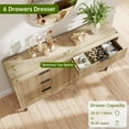 thumbnail image 5 of Luku Contemporary 6 Drawer Fluted Dresser, Metal Legs, Wide Wood Chest for Bedroom, Living Room, 5 of 5
