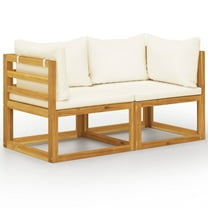 Casafoyer 2-seater Patio Bench with Cream White Cushions