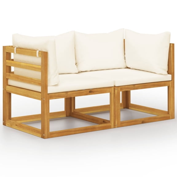 Casafoyer 2-seater Patio Bench with Cream White Cushions