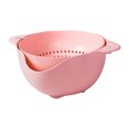 thumbnail image 3 of Birdeem Rotating Household Double-Layer Drainage Basket Plastic Vegetable Washing Basin Fruit Washing Rice Washing Drainage Basket, 3 of 12