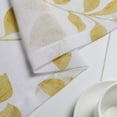 thumbnail image 6 of Shininglove 24inch Grey Short Curtains for Kitchen, Leaves Tier Curtains for Bathroom, Yellow, 6 of 7