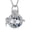 Silver & Blue, variant on Vintage Cremation Jewelry for Ashes Stainless Steel Memorial Urn Necklace Hollow Flower Pendant Locket with Mini Jar Keepsake for Women Men