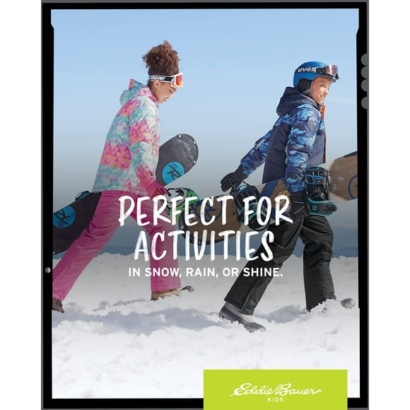 Eddie Bauer Kids' Snow Bib - Insulated Waterproof Snow Ski Pant Overall For Boys And Girls (3-16), Size X-Large (16), Soft Pink