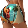 thumbnail image 1 of Balery Cool Camel Oasis Vibes Pantalones cortos de entrenamiento estampados para mujer, sin costuras, ajustados, para gimnasio, yoga, correr, deportes, ejercicio activo, fitness.-Large, 1 of 8