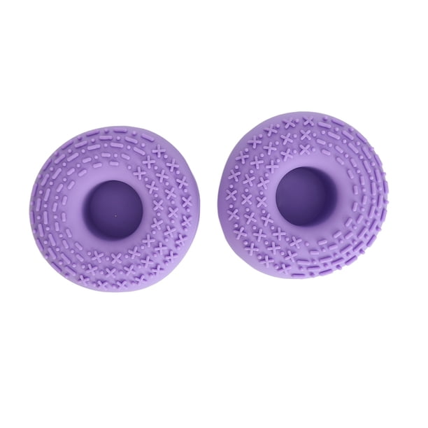 2 Uds. Limpiador De Brochas De Maquillaje Con Forma De Donut, Brocha Cosmética De Silicona, Limpieza, Almacenamiento, Estera De Lavado, Herramienta De Lavado Portátil Para Brochas De Maquillaje