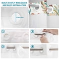 thumbnail image 4 of No Hook Shower Curtain, Boho Flower Shower Curtains for Bathroom with See Through Top Window, Spring Watercolor Botanical Paisley Floral Leaf Waterproof & Washable Bath Curtain Narrow 54"x78", 4 of 9