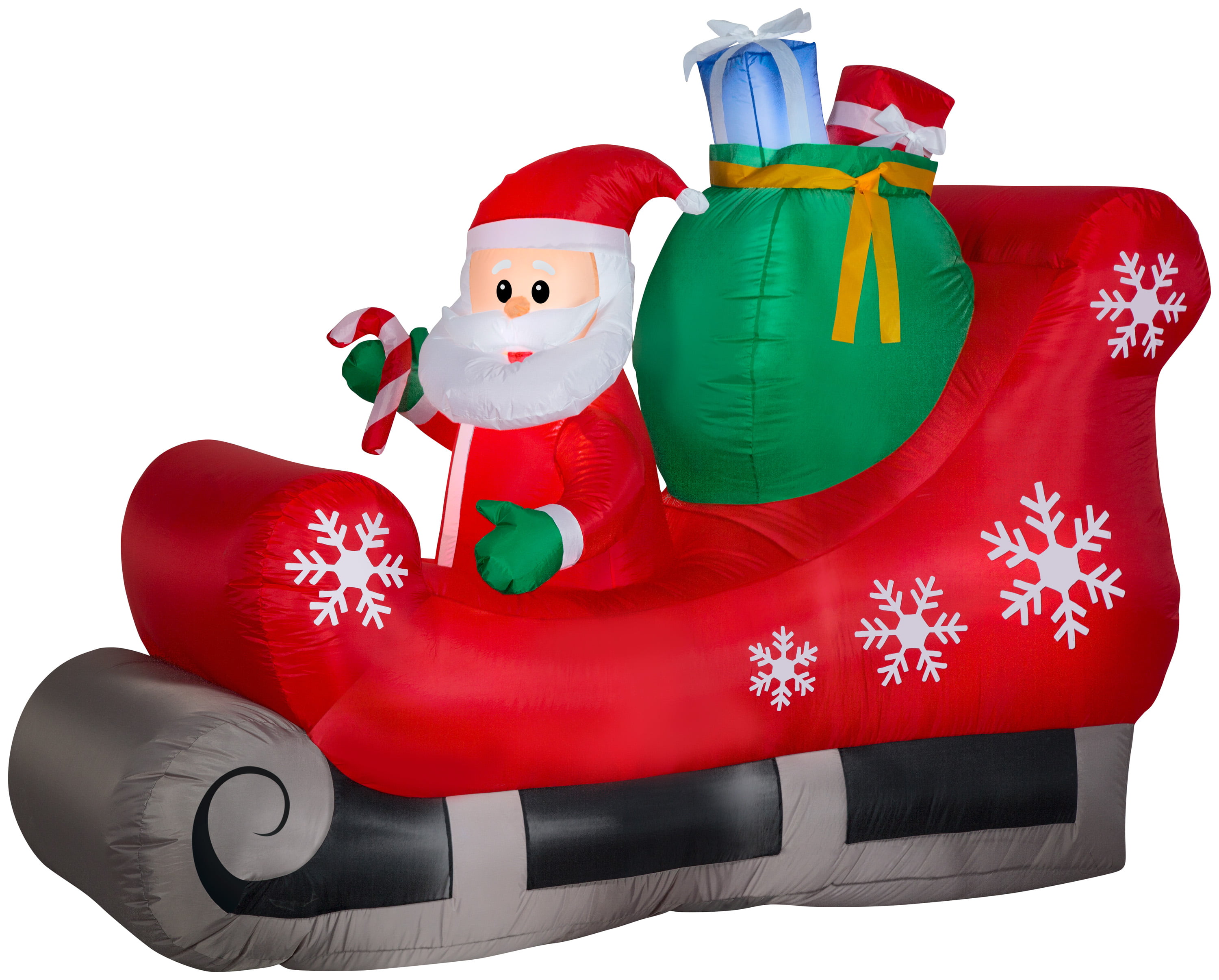 Holiday Time Yard Inflatables Santa Sleigh with Gift, 7 ft  Walmart.com