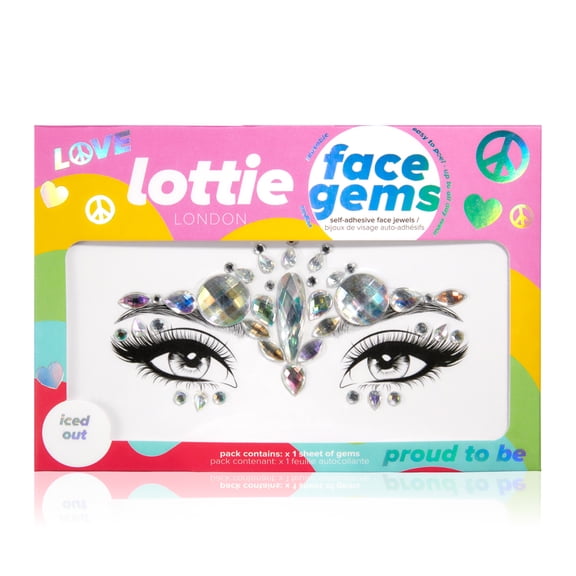 Lottie London, Face Jewels Face Gems, Proud to Be Collection, Design Iced Out, 1 Sheet